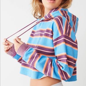 Urban Outfitters cropped striped vintage hoodie